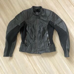 Get Stung black genuine leather biker jacket with armor